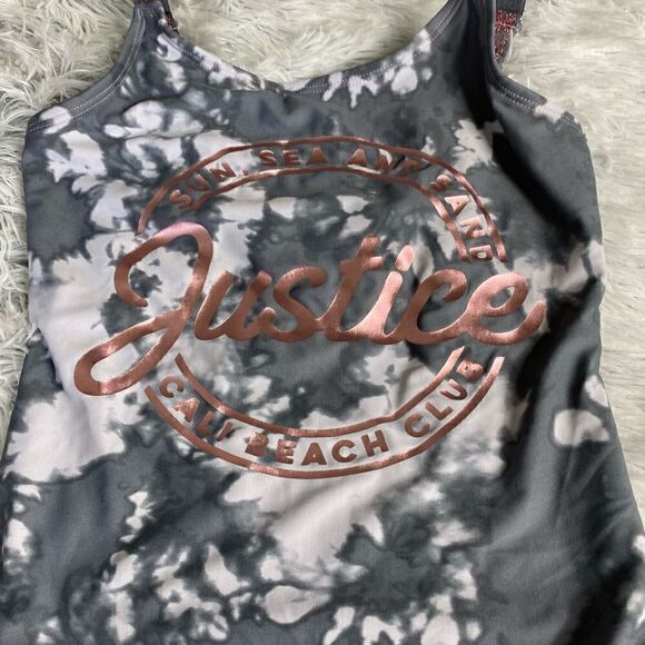 Justice Gray/White Sun.Sea.Sand One Piece Bathing Suit - Picture 2 of 5